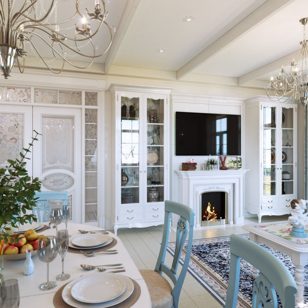 Дизайн проект частного дома в Московской области в стиле современный прованс