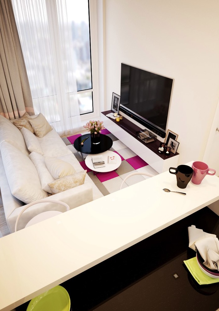 Дизайн однокомнатных апартаментов в ЖК ЯнтарьАпартментс г.Москва