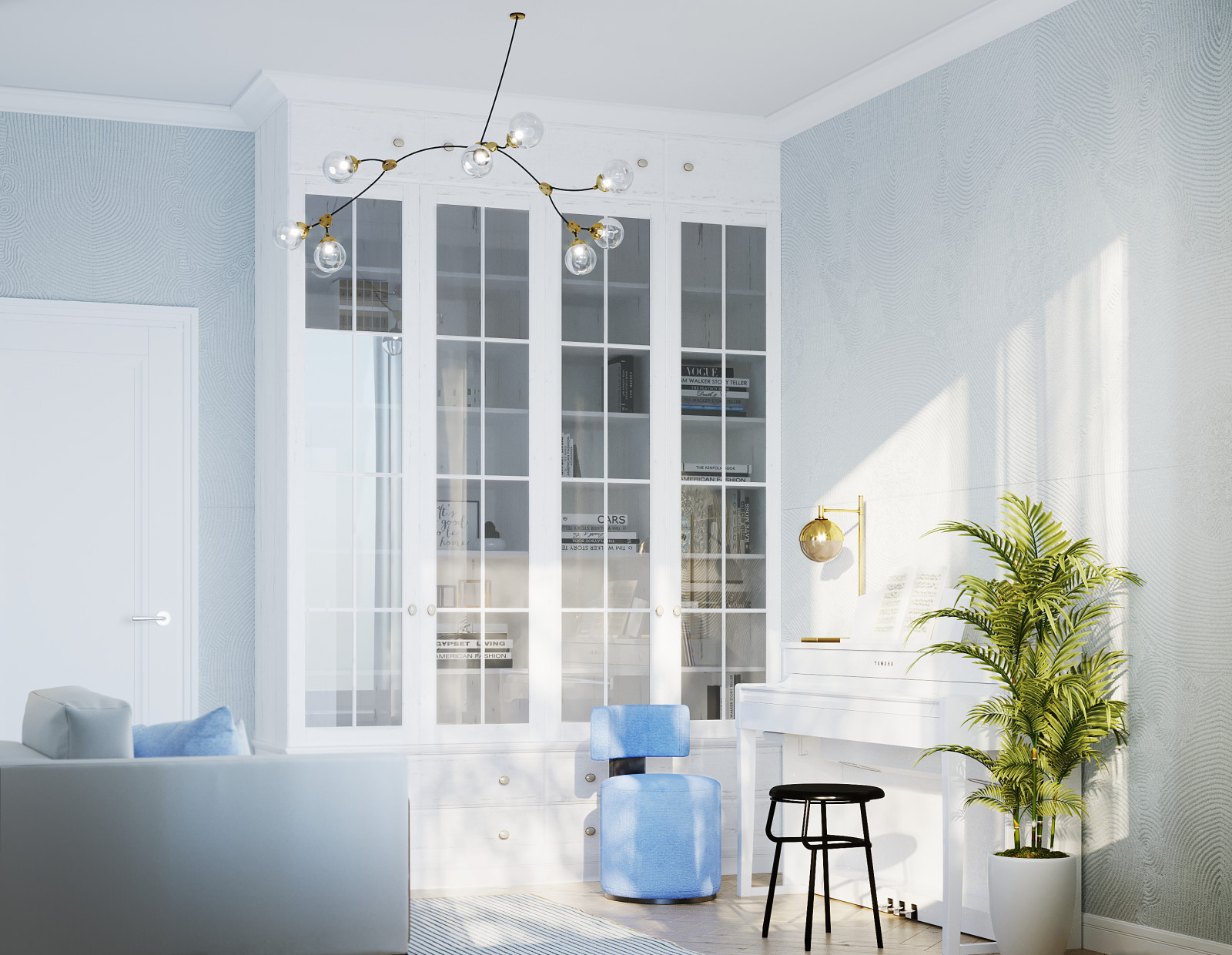 Дизайн проект интерьера коттеджа 140 кв.м.