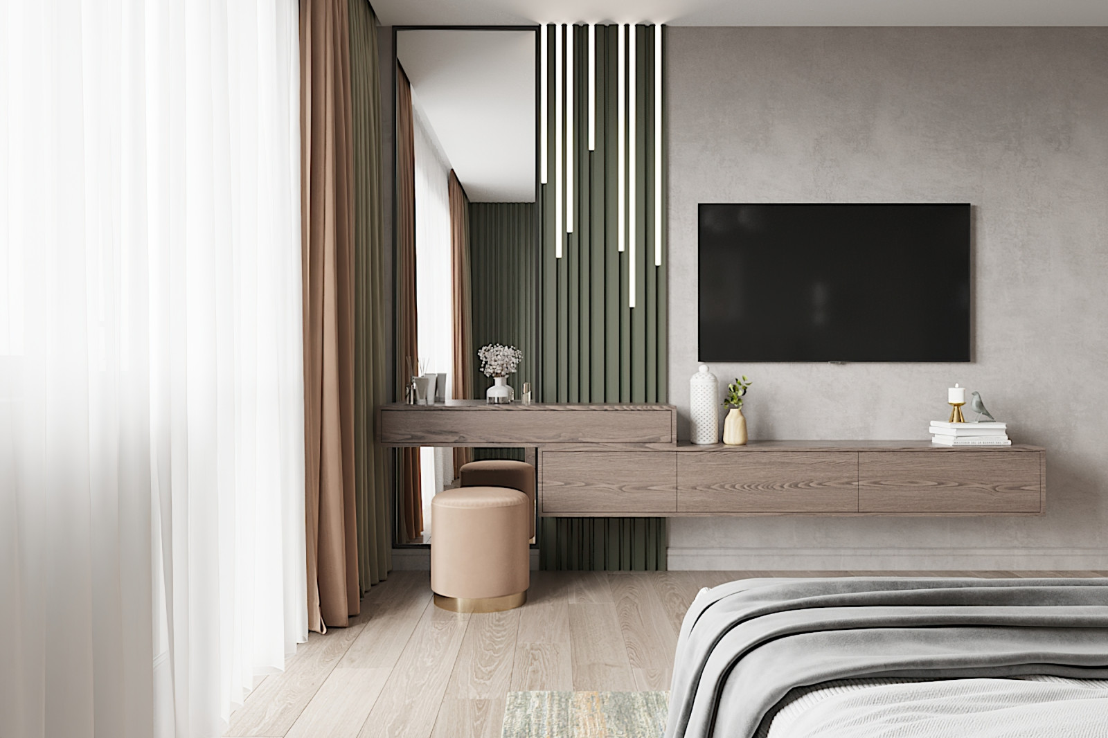 "КВАРТИРА В СИНЕ-ЗЕЛЁНЫХ ТОНАХ"