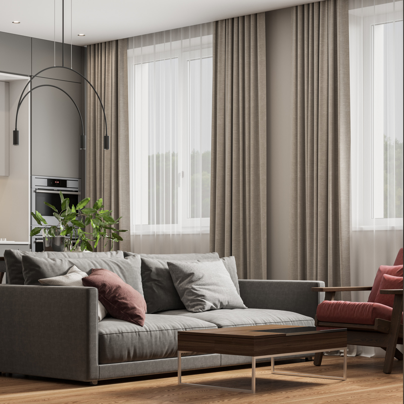 Минимализм на 55 кв.м.