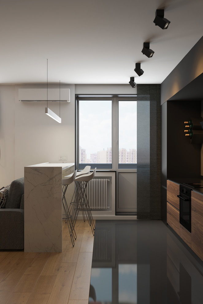 Дизайн однокомнатной квартиры 40м2 для холостяка