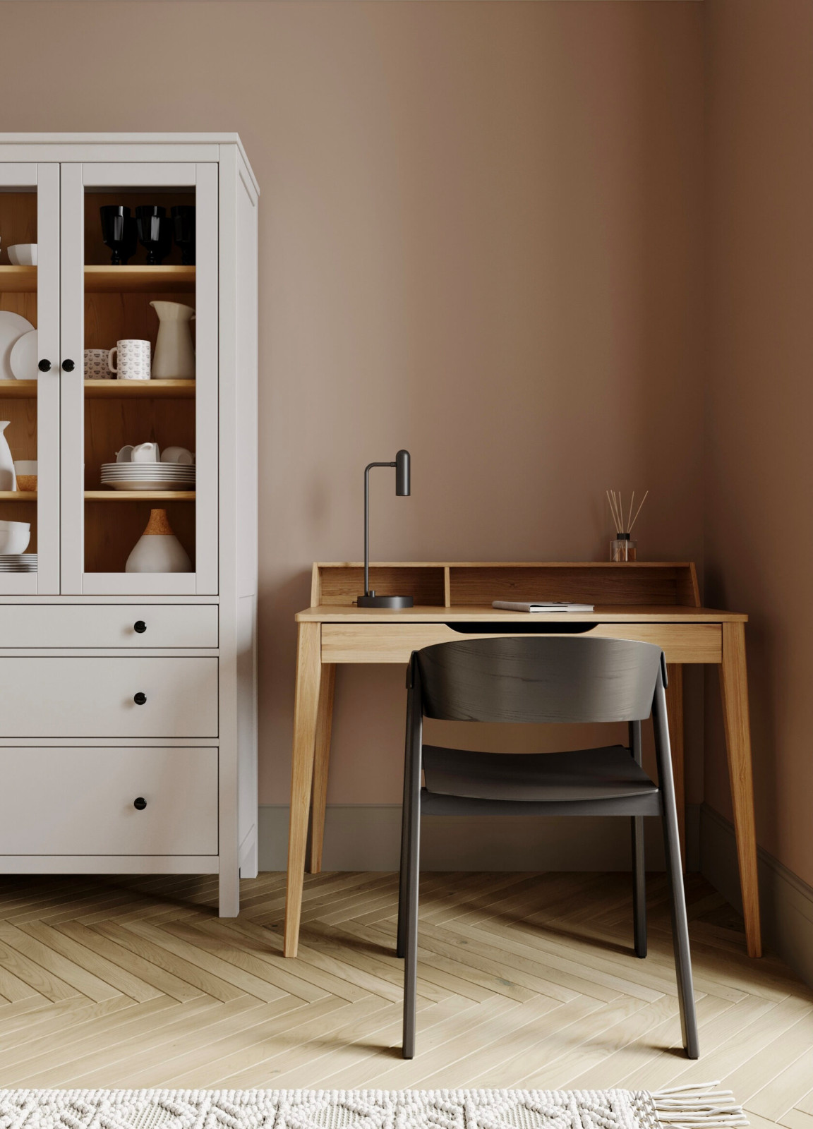 Кухня-гостиная, вид на рабочее место