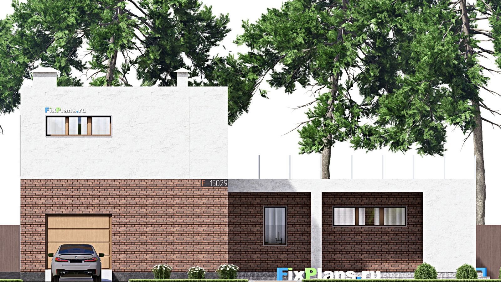 Проект двухэтажного дома 18х17 м S371м2 F-15029