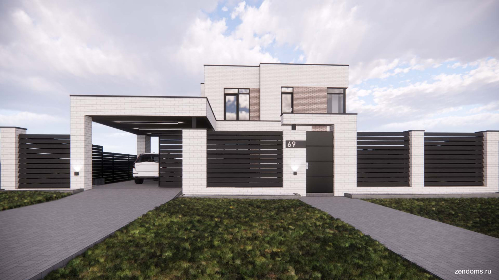 Проект дома с плоской кровлей