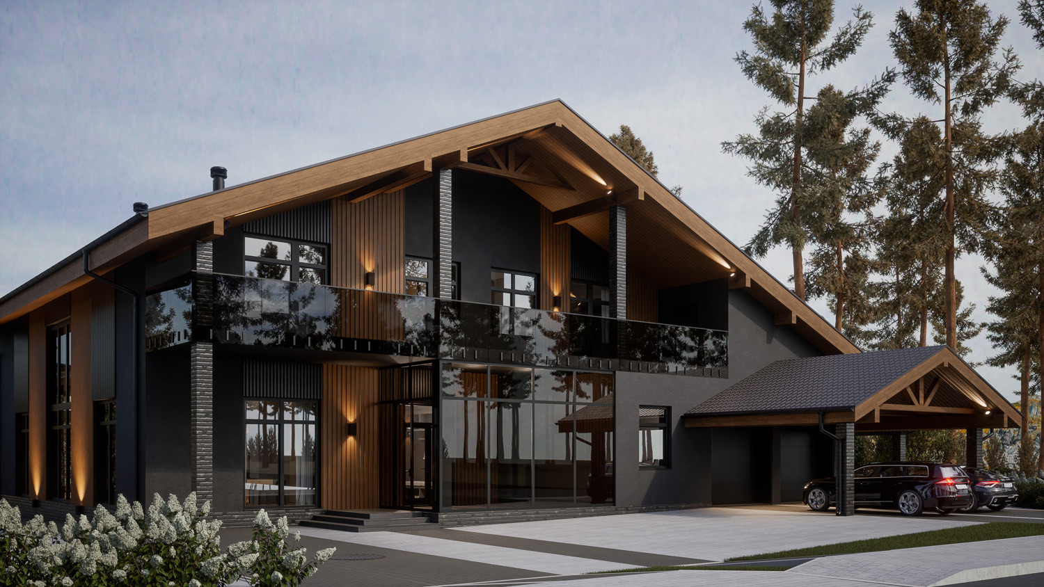 Современное шале Dark Chalet 730