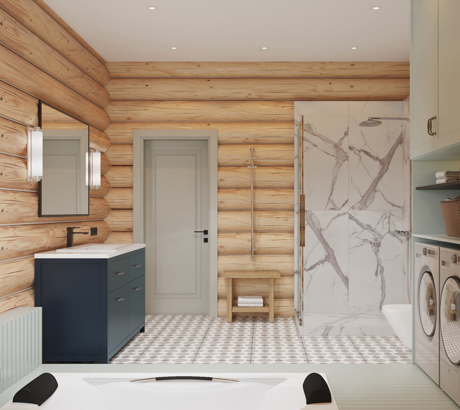 Дизайн проект дома из рубленного бревна