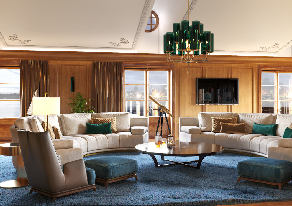 Обложка проекта: Гостиная вокруг камина