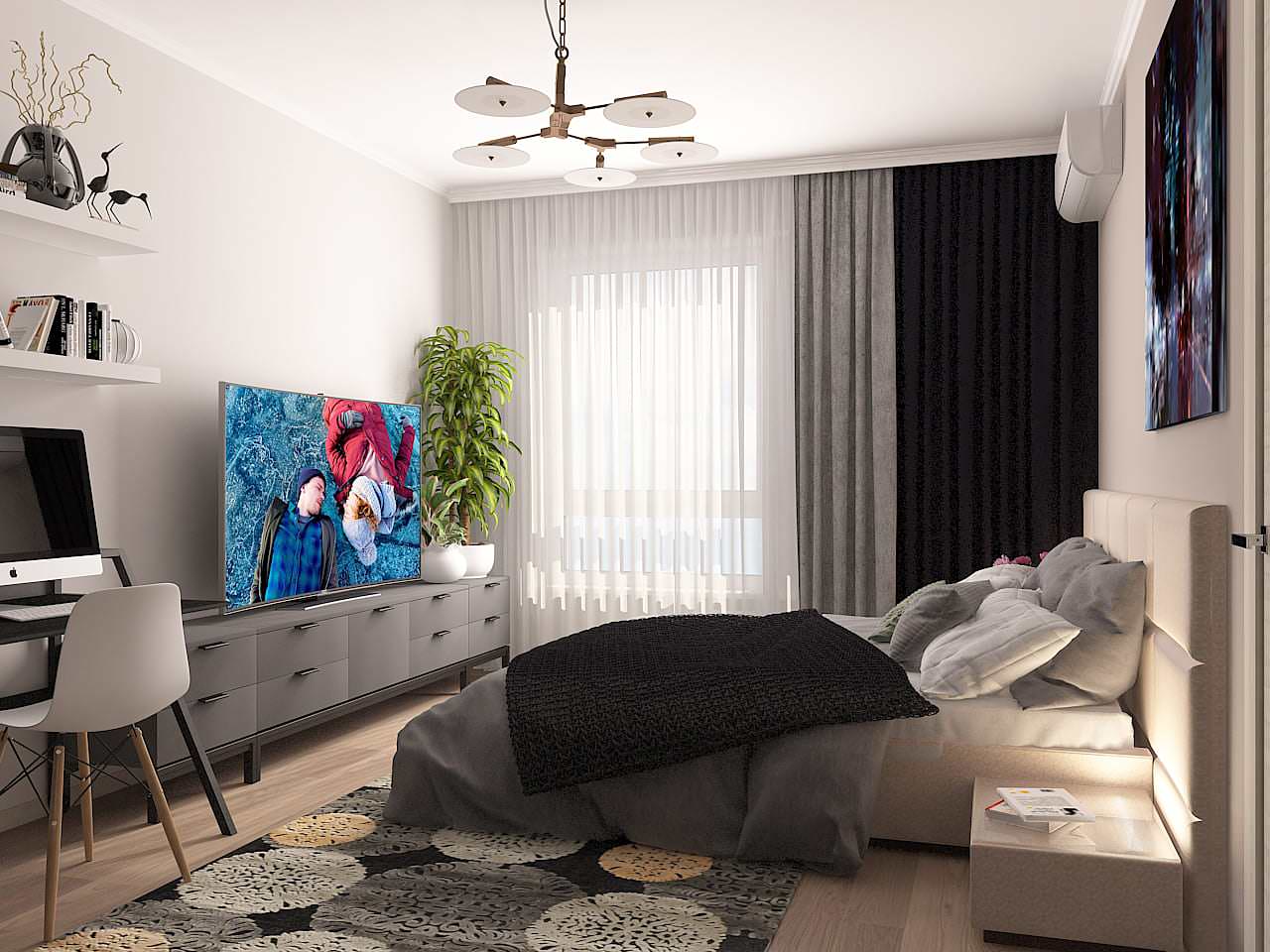 Двухкомнатная. Стены+мебель. Москва