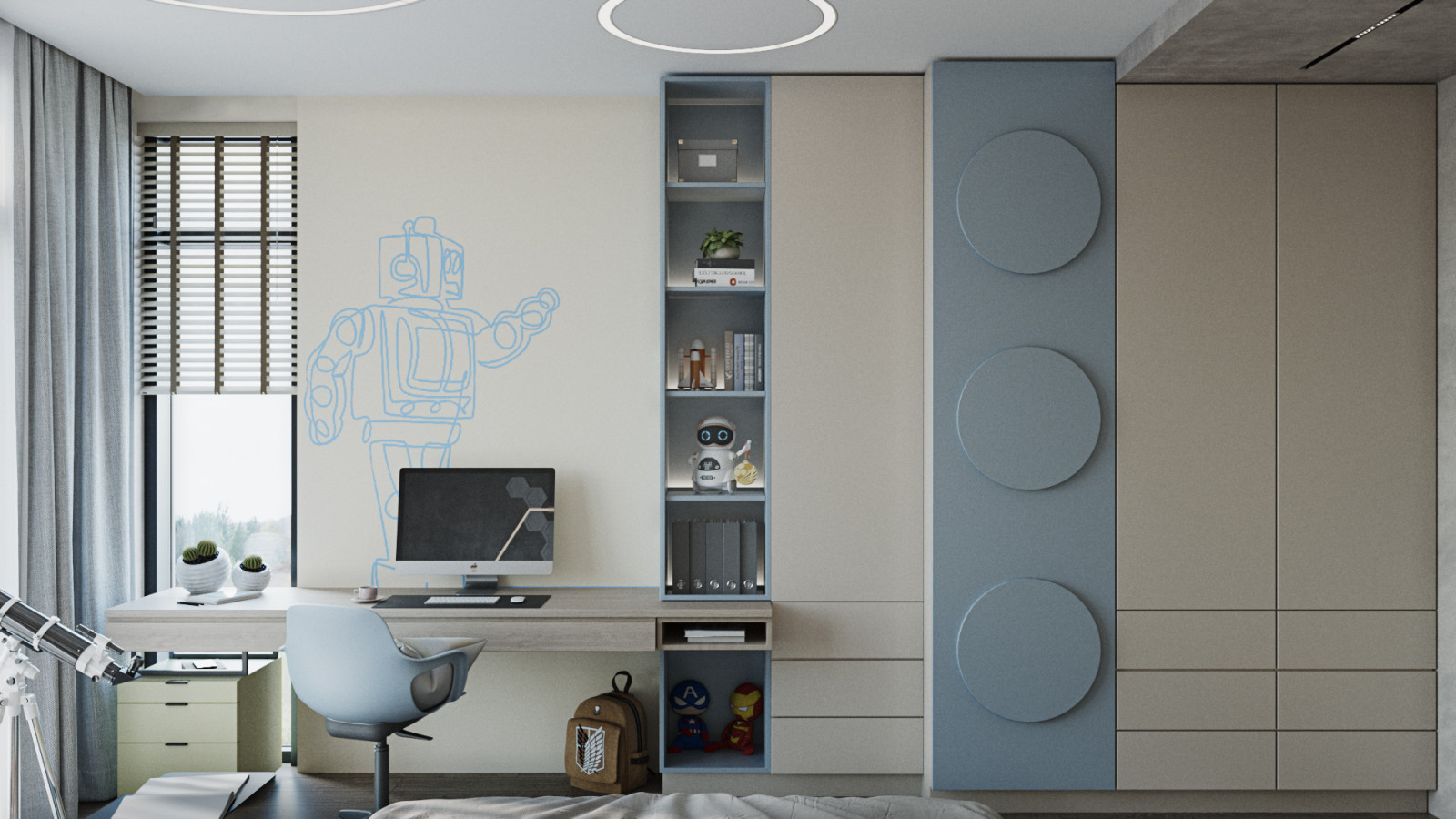 Обложка проекта: Проект интерьера спальни для подростка