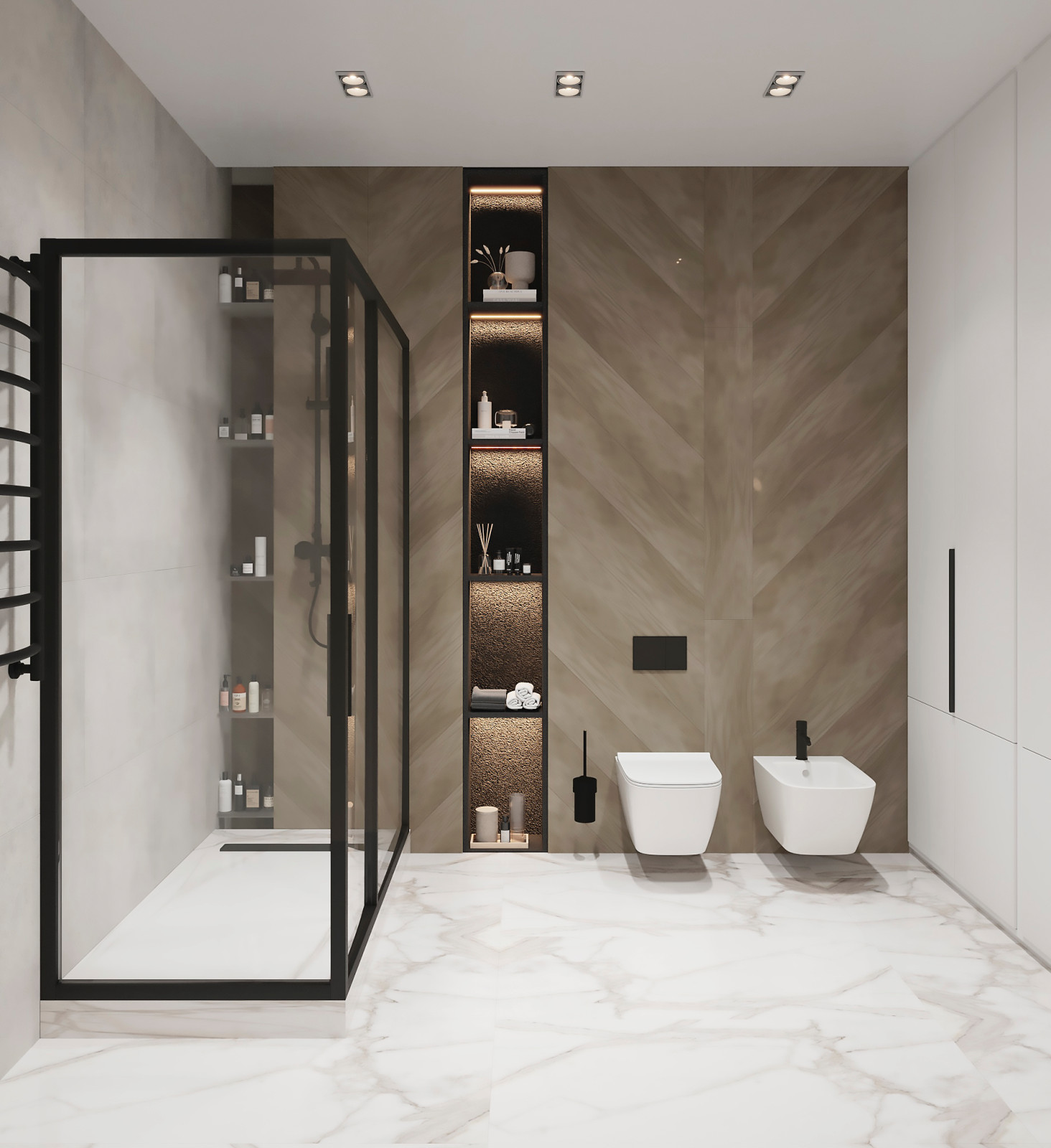 Санузел с зоной хранения