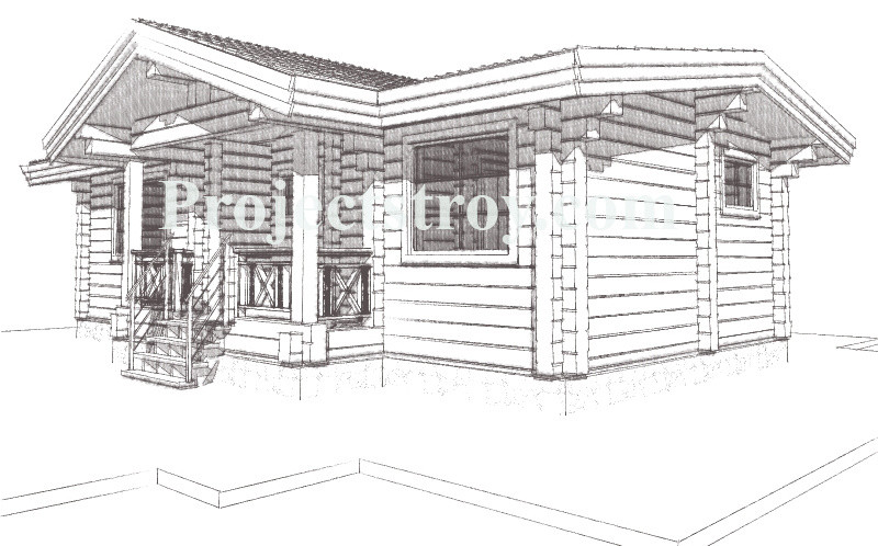 Проект одноэтажного дома из профилированного бруса 10.5 на 8.5 м