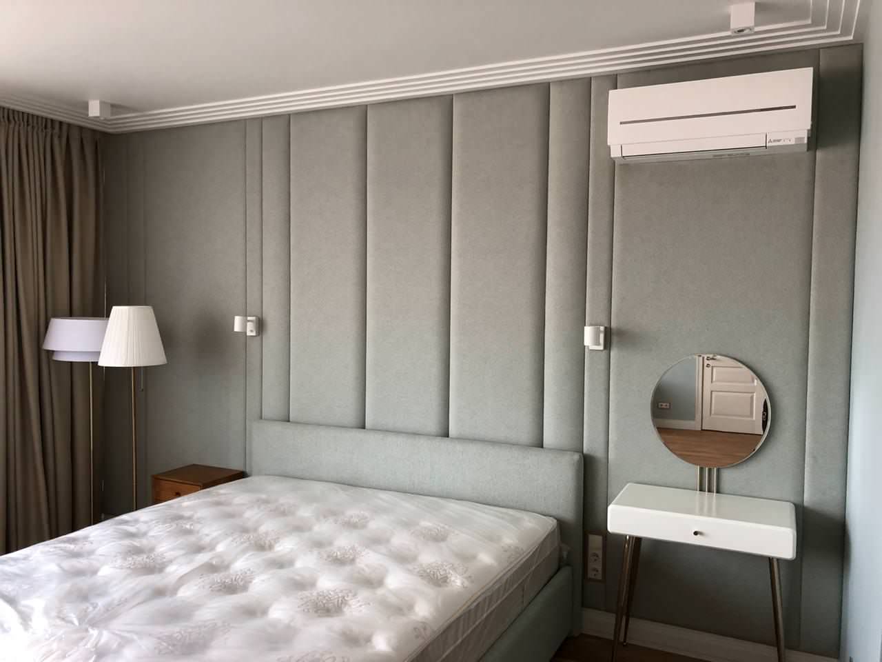 Мягкие стеновые панели в спальне