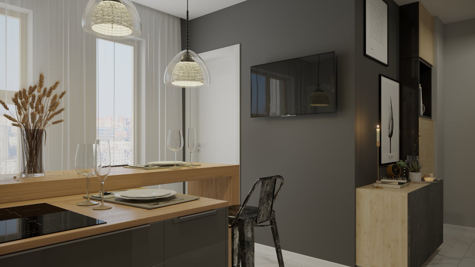 Кухня в однушке