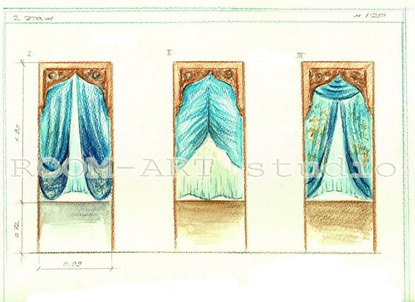 Эскизы штор