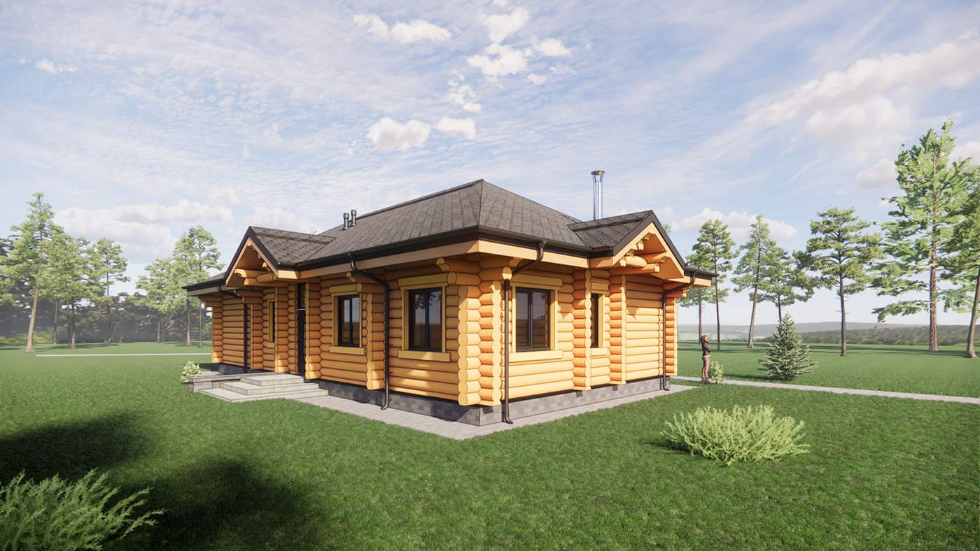 Обложка проекта: Дом из бревна п. Софрино г. Москва