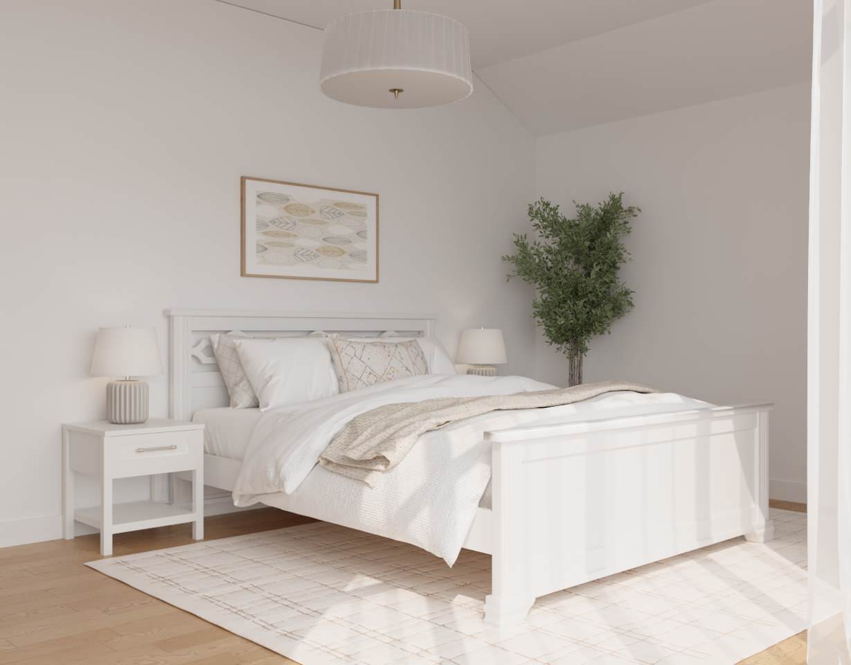 Частный дом в белом цвете