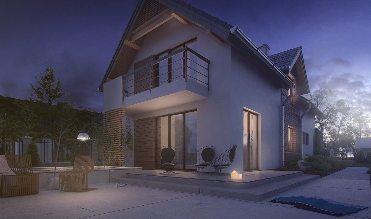 Функциональный и привлекательный дом с гаражом для узкого участка, проект Z293