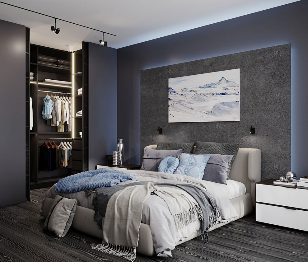 Интерьер квартиры в современном стиле, ЖК «Остров», 90 кв.м.