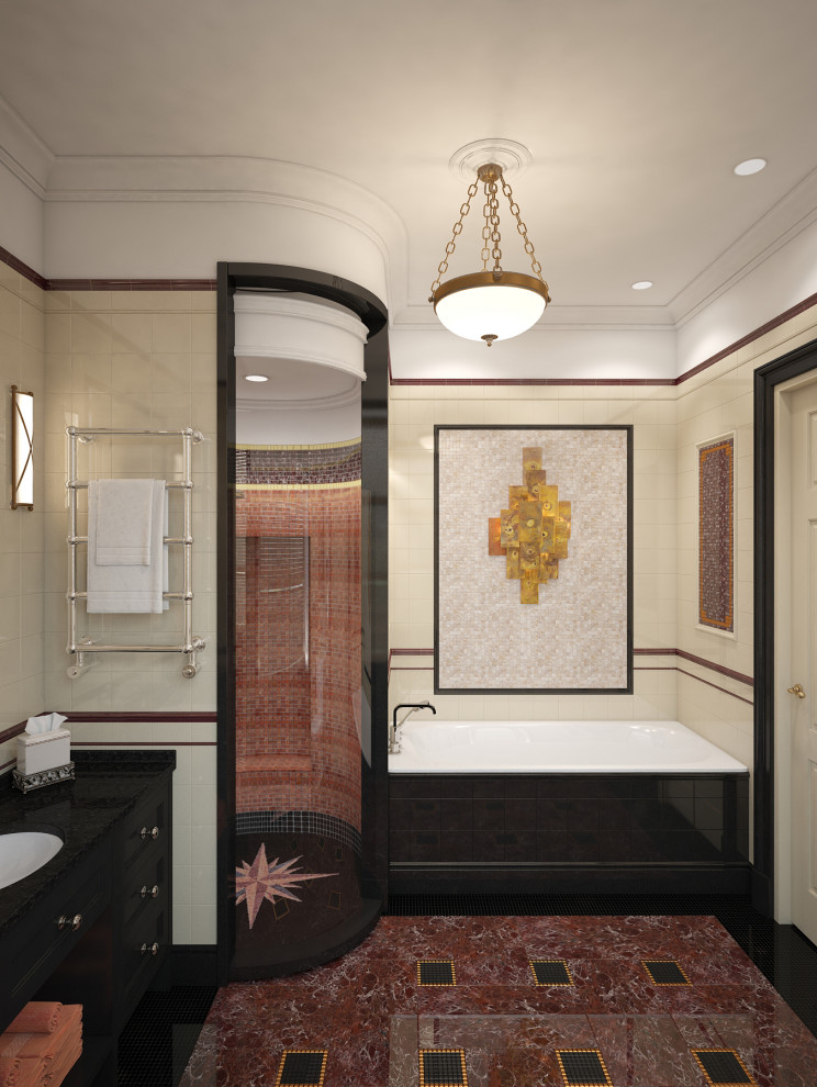 Интерьер частного дома. Ванная младшего сына