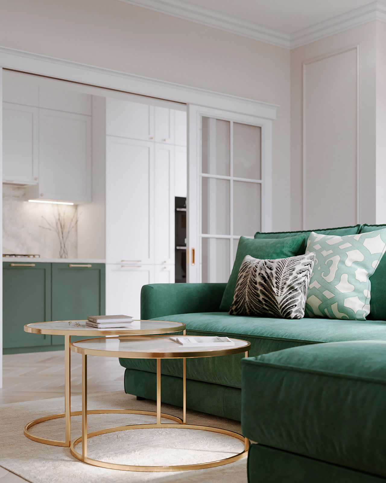 Двухкомнатная квартира в современной классике