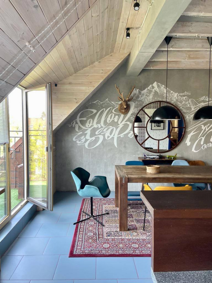 Интерьер в Средиземноморском настроении с элементами лофта