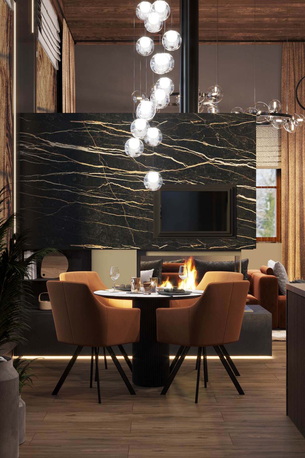 Трехэтажный дом для семьи