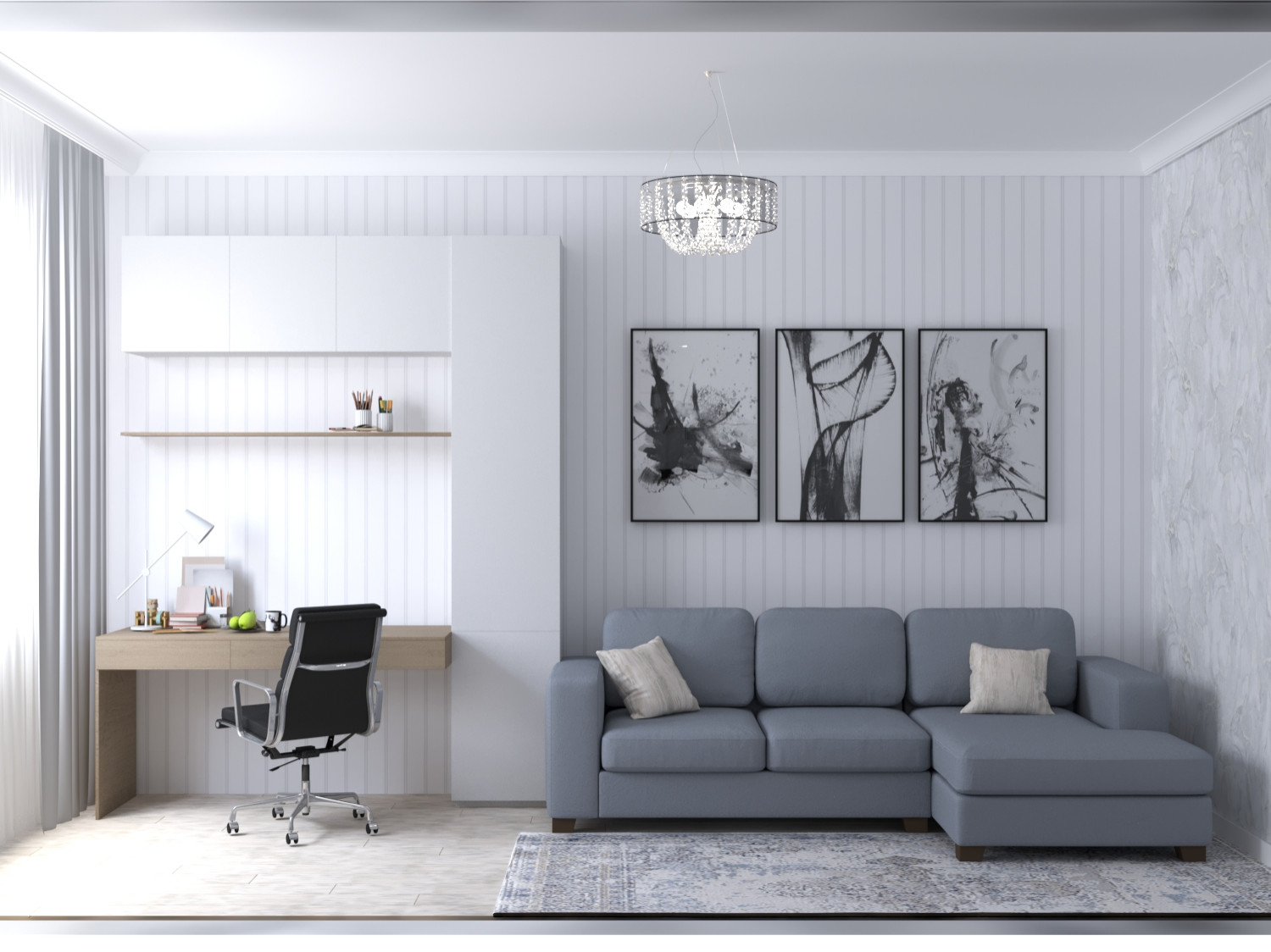 Дизайн частного дома в стиле неоклассика с элементами арт-дэко