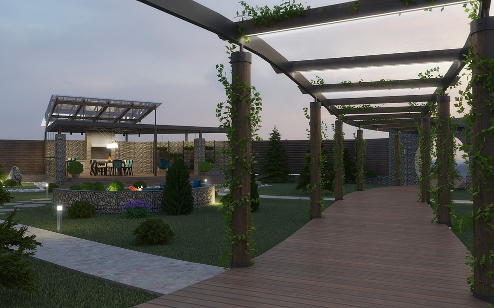 Ландшафтный дизайн участка на берегу залива