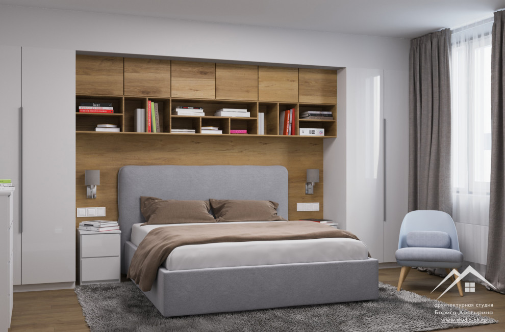 Обложка проекта: Дизайн-проект интерьера трехкомнатной квартиры 75 м²