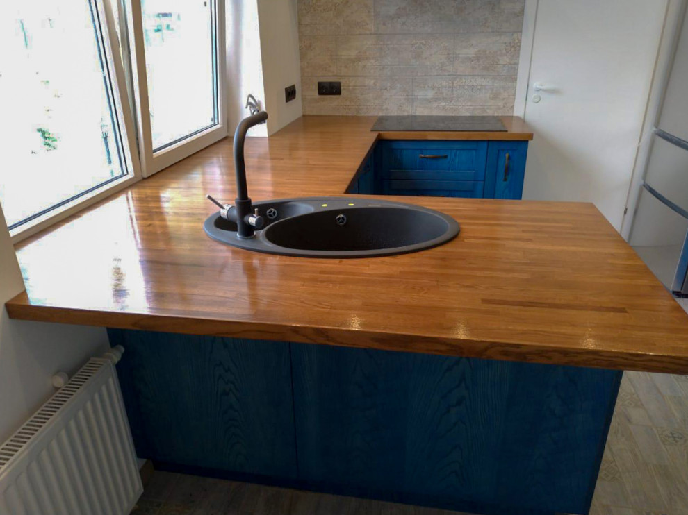 Кухня Шпон ясеня. Покрытие масло.