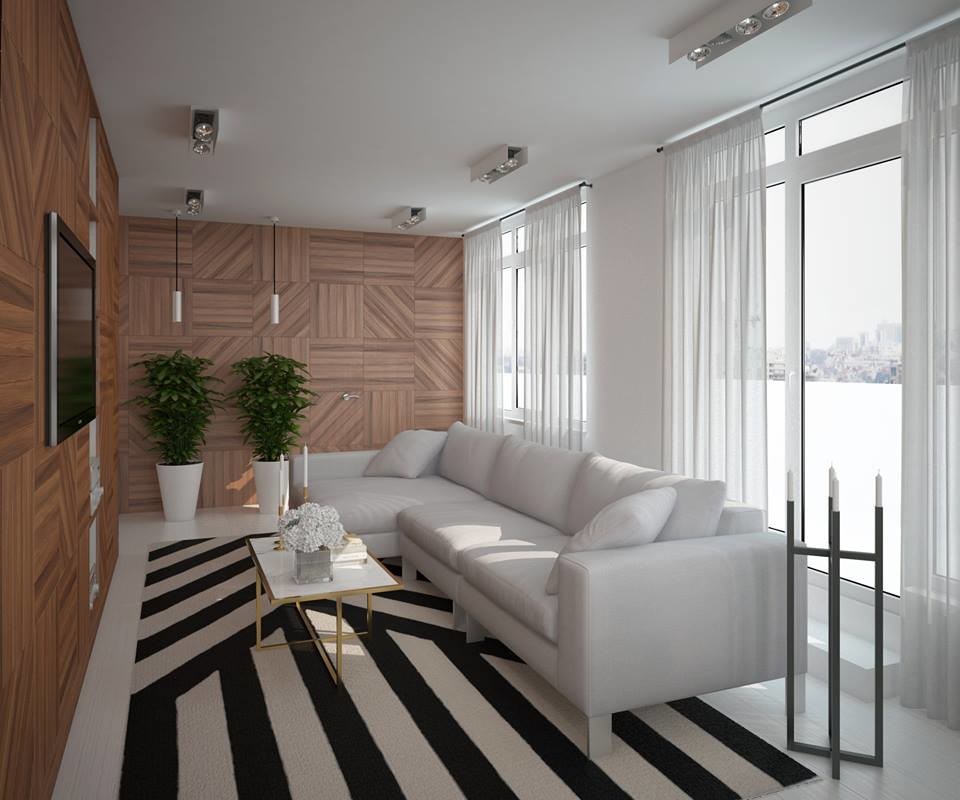 Обложка проекта: Black&White Квартира, 90 кв.м.