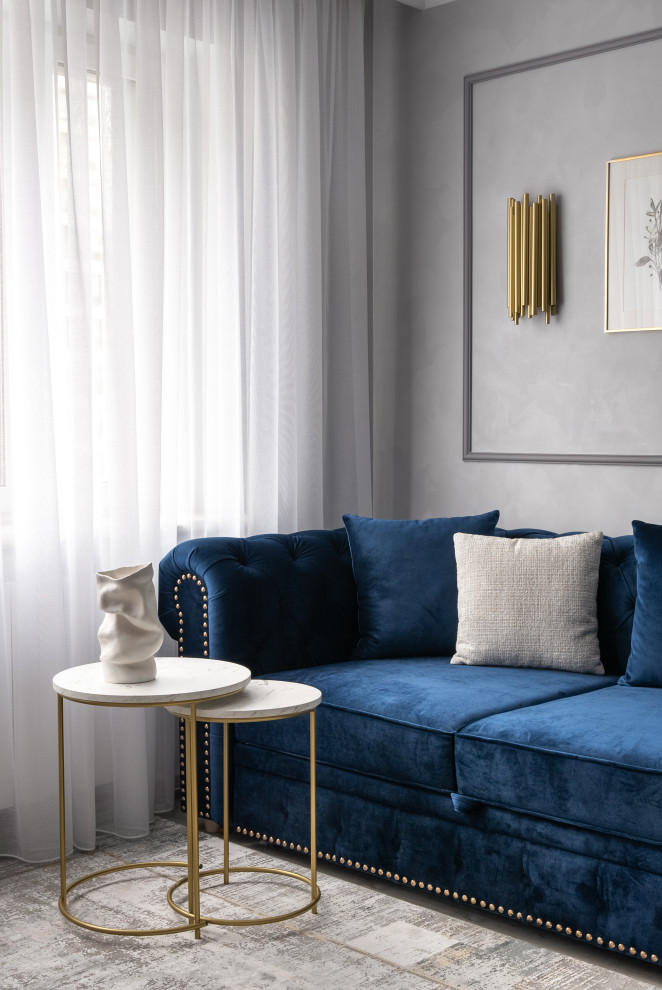 Неоклассика с акцентами индиго