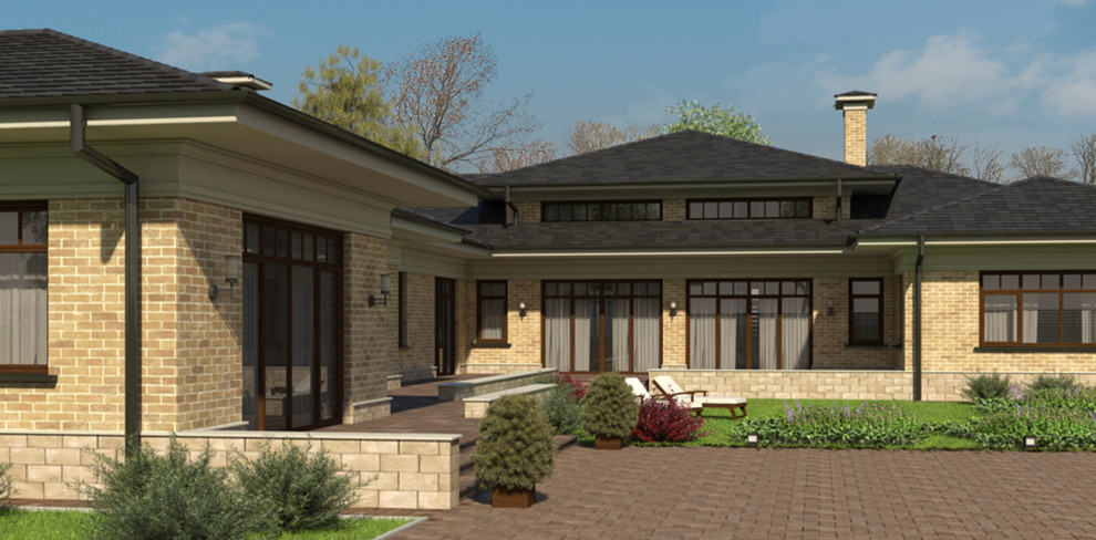 Загородный дом в одном уровне