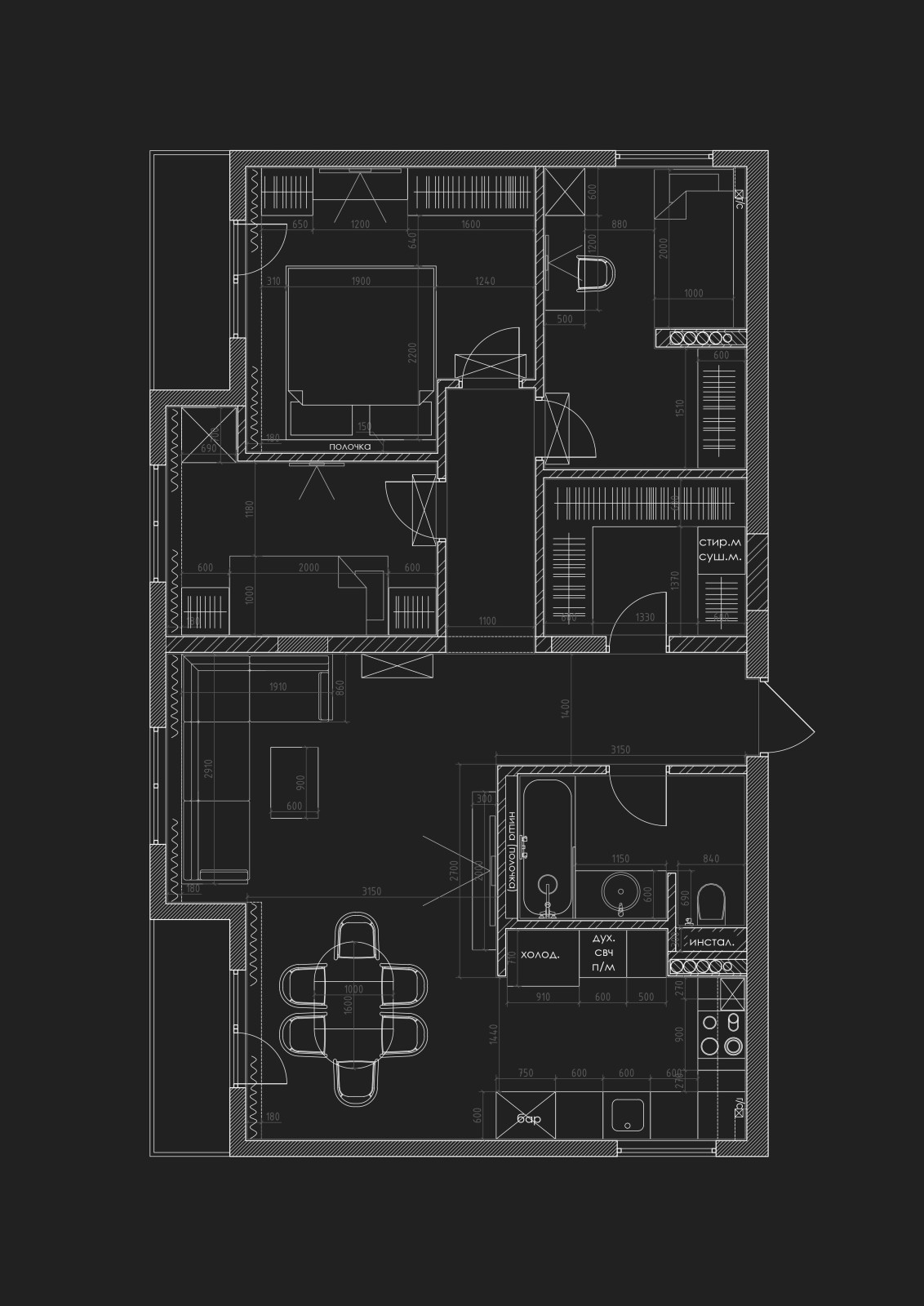 Обложка проекта: Квартира для семьи в Сочи (ЖК На Калужской)