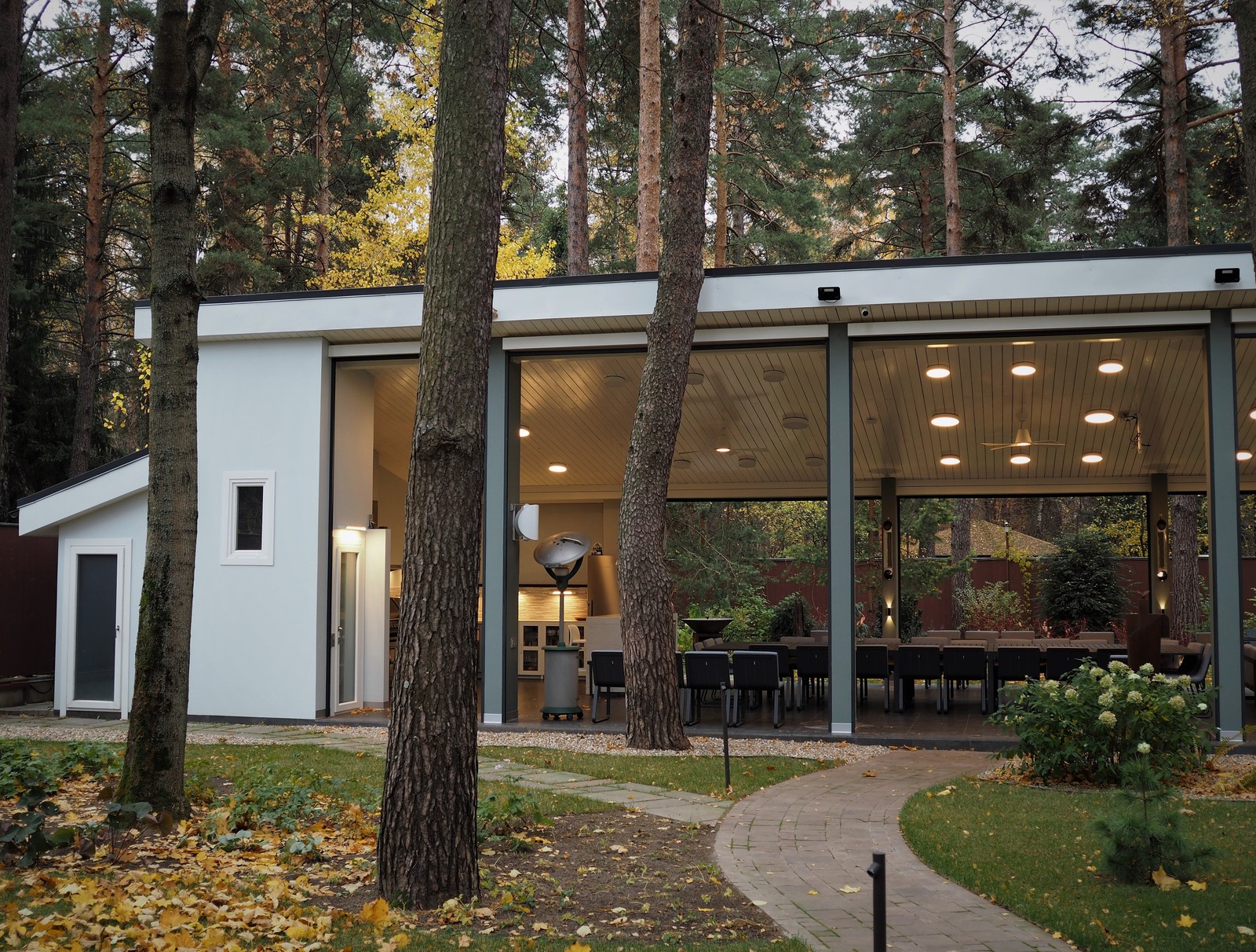 Павильон с летней кухней и домашним кинотеатром