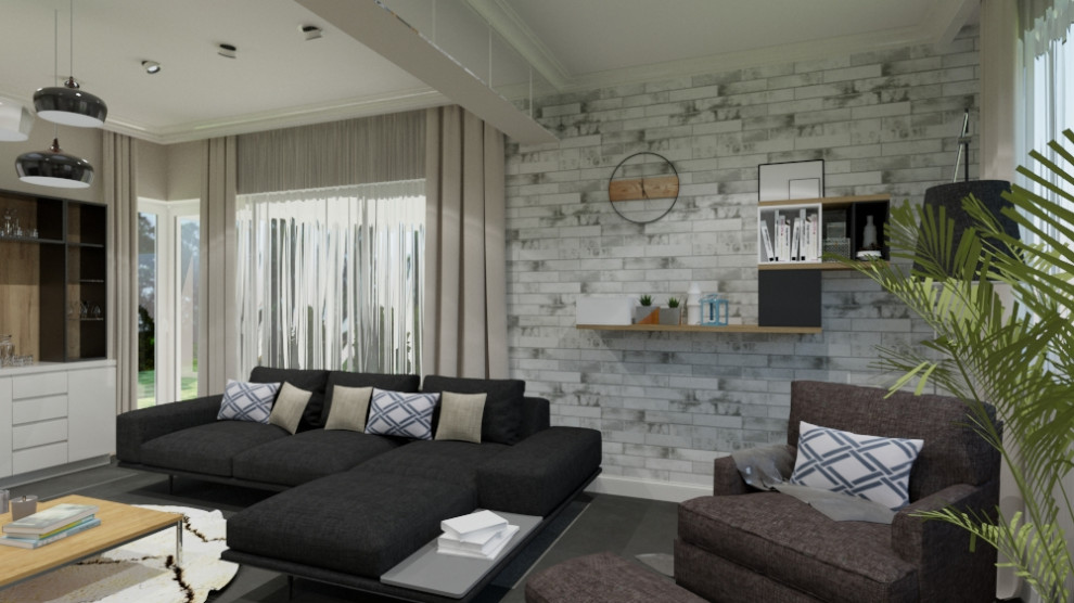 Гостиная и выхож на террасу