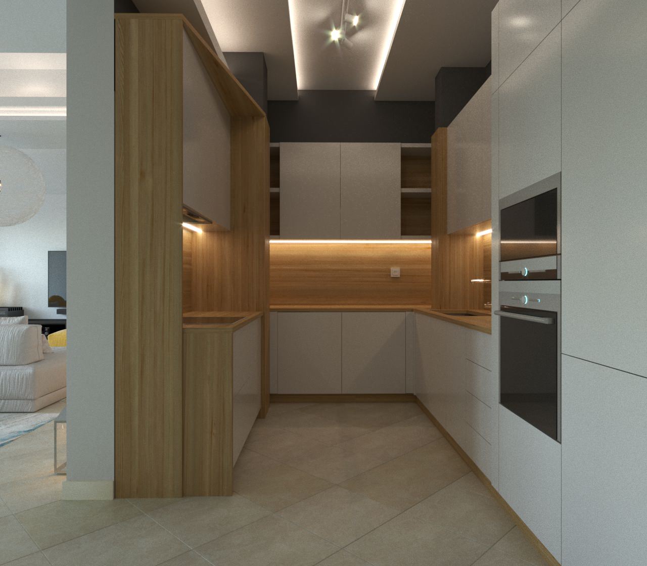 Квартира на мансарде площадью 108 кв.м. в Доброте, Черногория