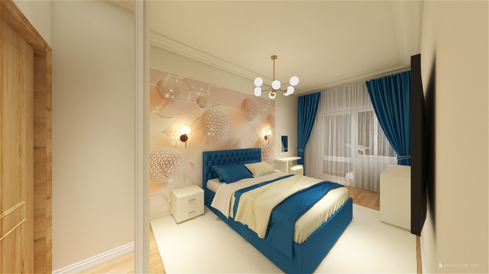 Спальня в 3 х комнатной квартире