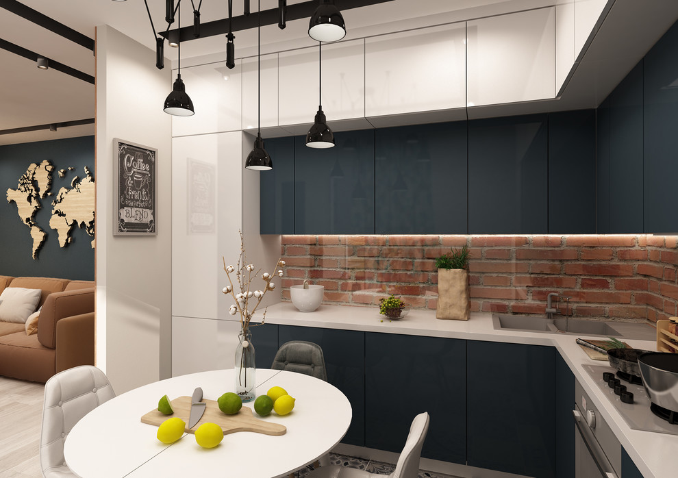 Обложка проекта: Дизайн в мкр. Хороший, Калуга (двушка, гостиная и кухня)