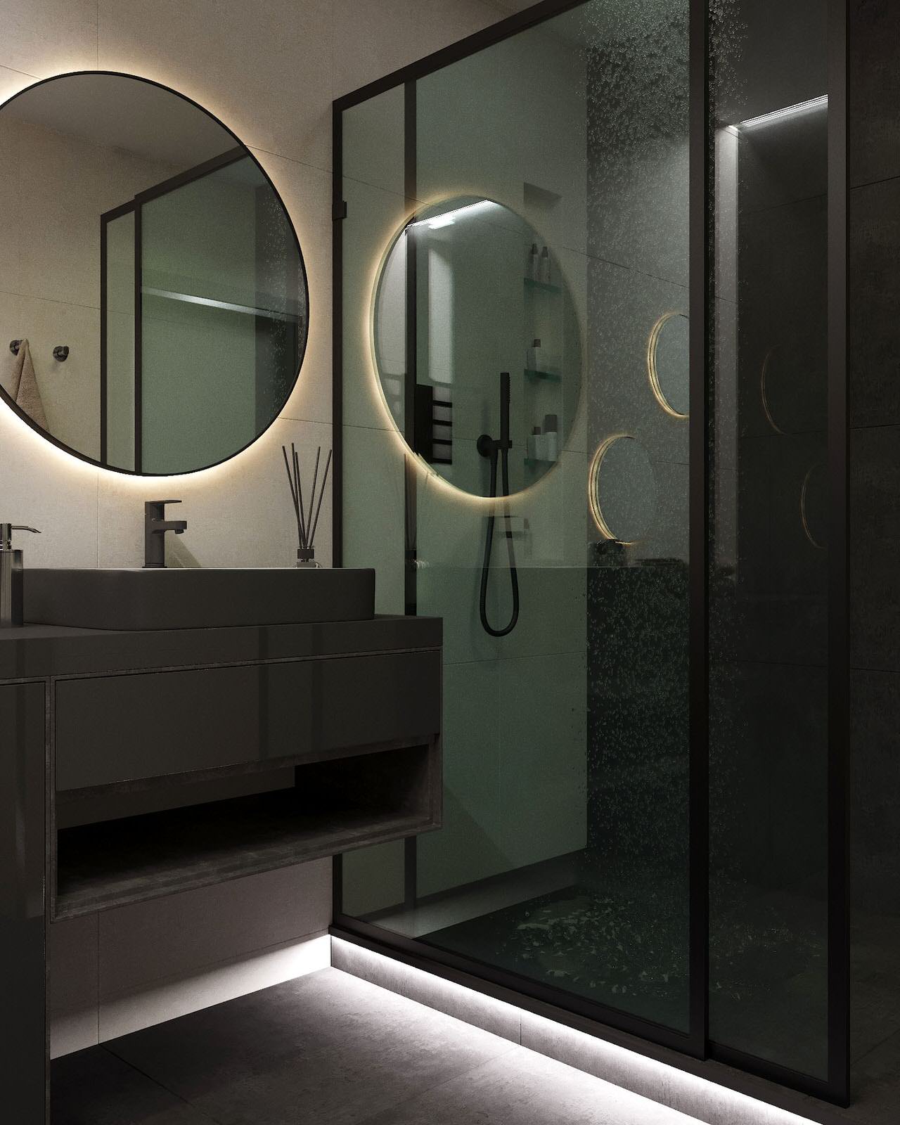 Интерьер ванной комнаты в городе Набережные Челны