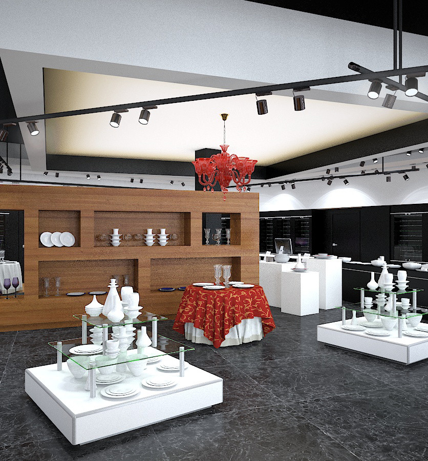 Визуализация салона посуды и подарков