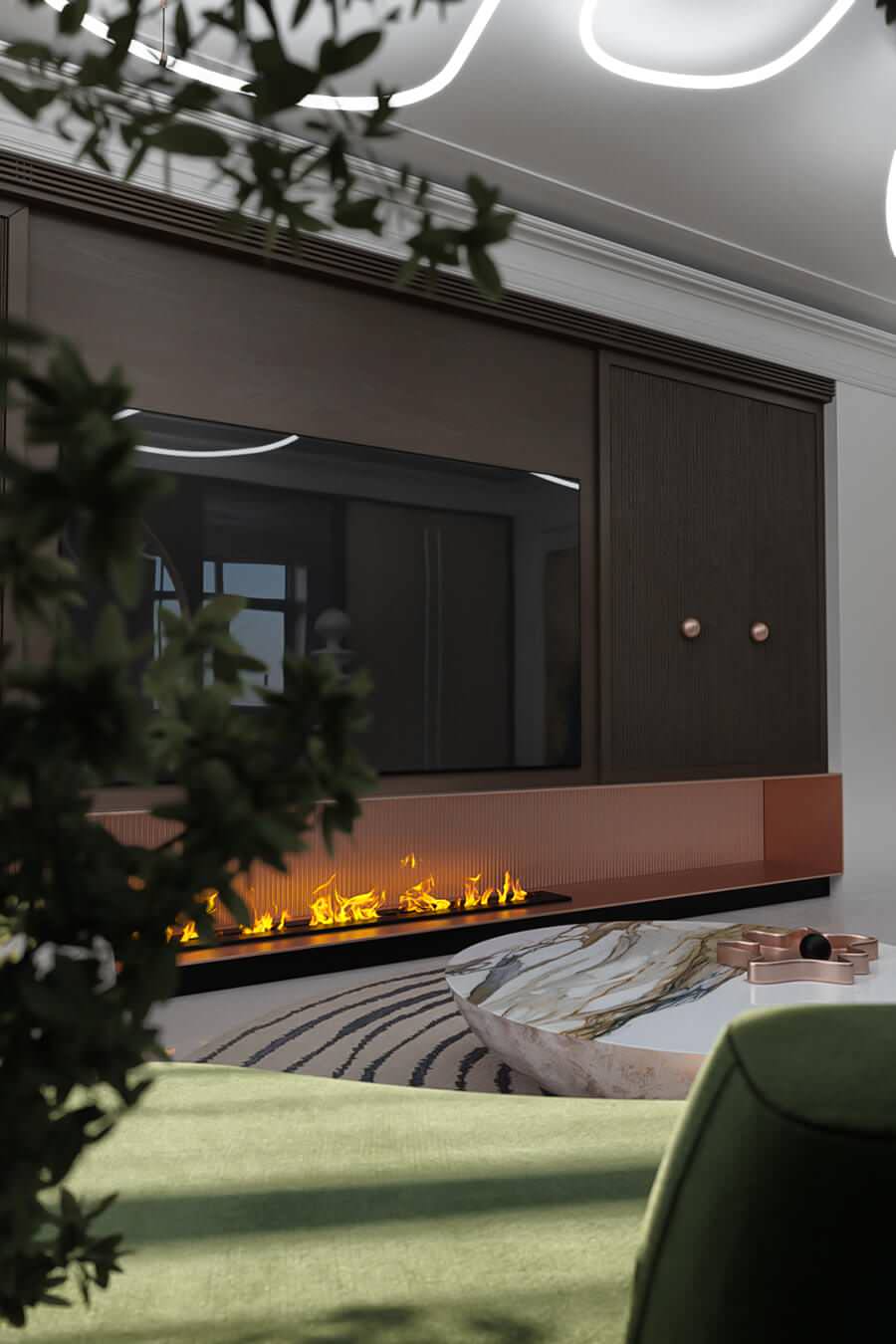 ЖК Янтарный город - (гостиная и кухня)