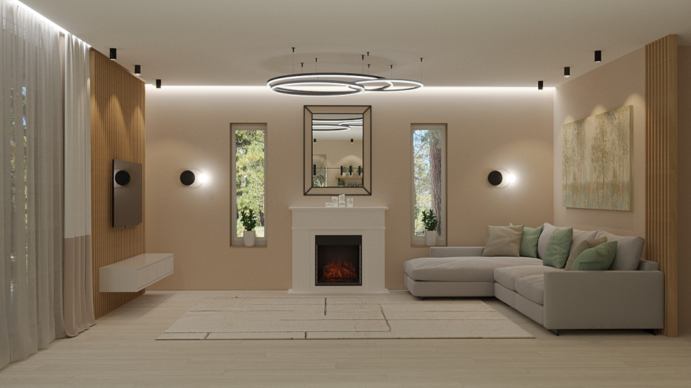 Кухня гостиная в частном доме