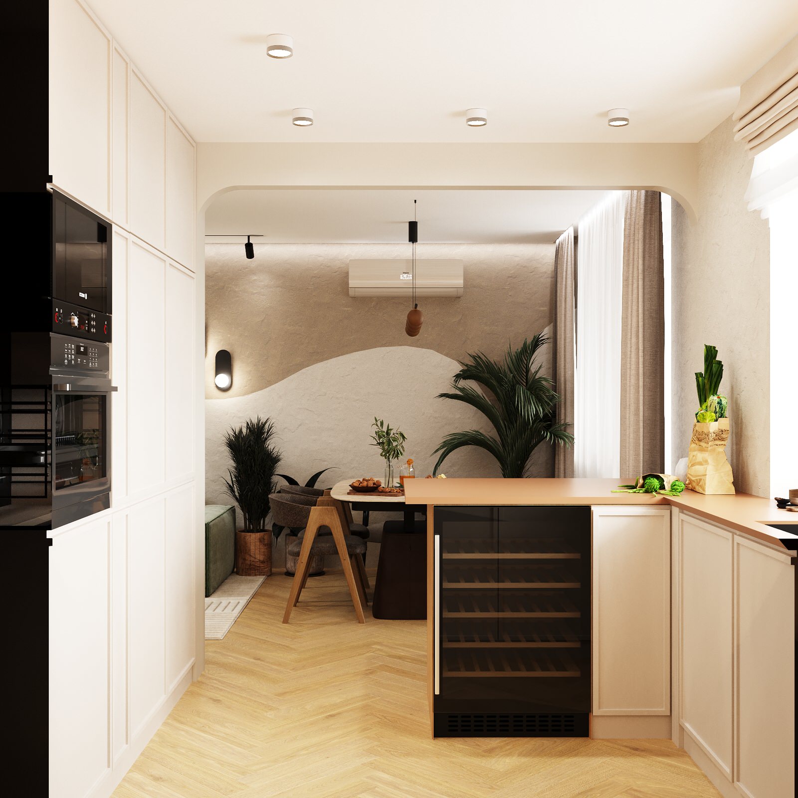 ВИЗУАЛИЗАЦИЯ ИНТЕРЬЕРА В ТЕПЛЫХ ТОНАХ