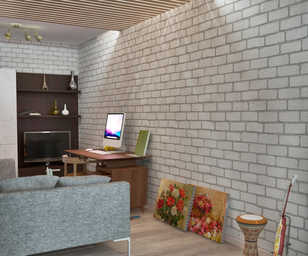 Интерьер трёхкомнатной квартиры. Лофт.