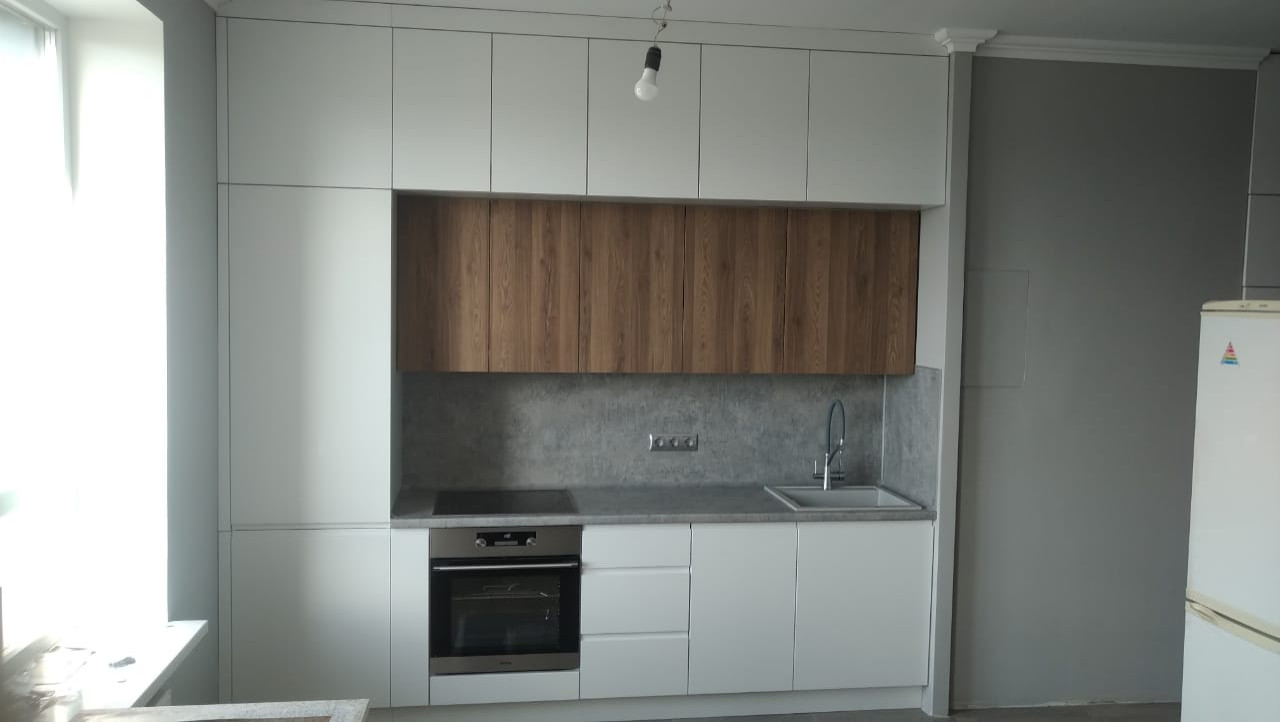 Обложка проекта: Кухня с интегрированными ручками Инфинити