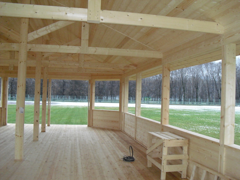 Кровля над бассейном (Фермы ножницы)