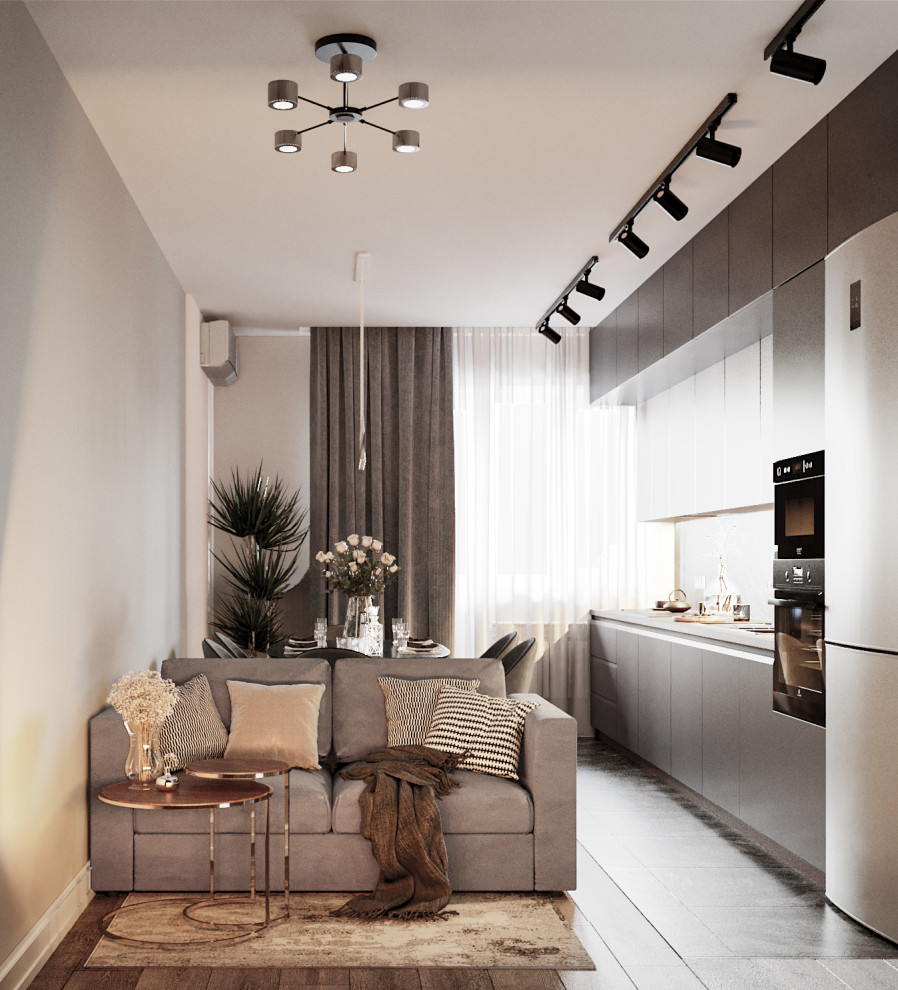 Двухкомнатная квартира в стиле хай-тек