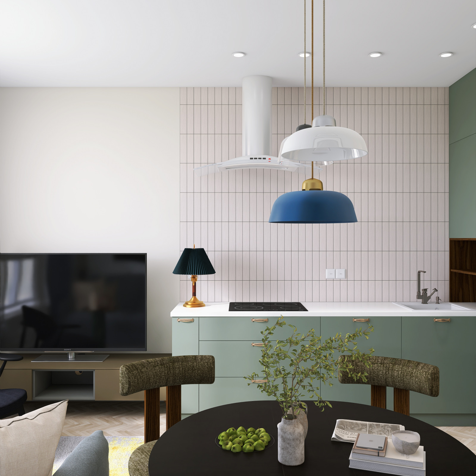 Дизайн интерьера 2х комнатной квартиры в ЖК "Парк Столиц" г. Екатеринбург